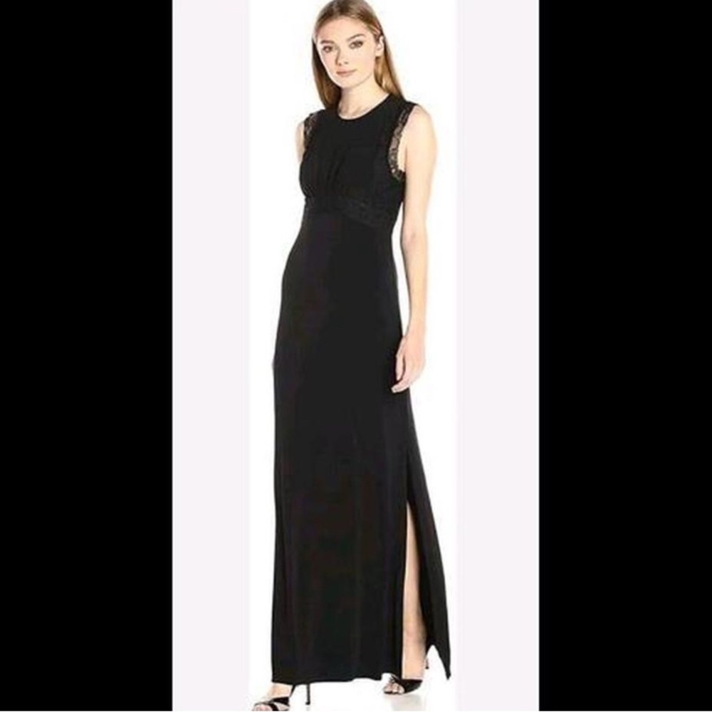 BCBGeneration Black Lace High Neck Dress